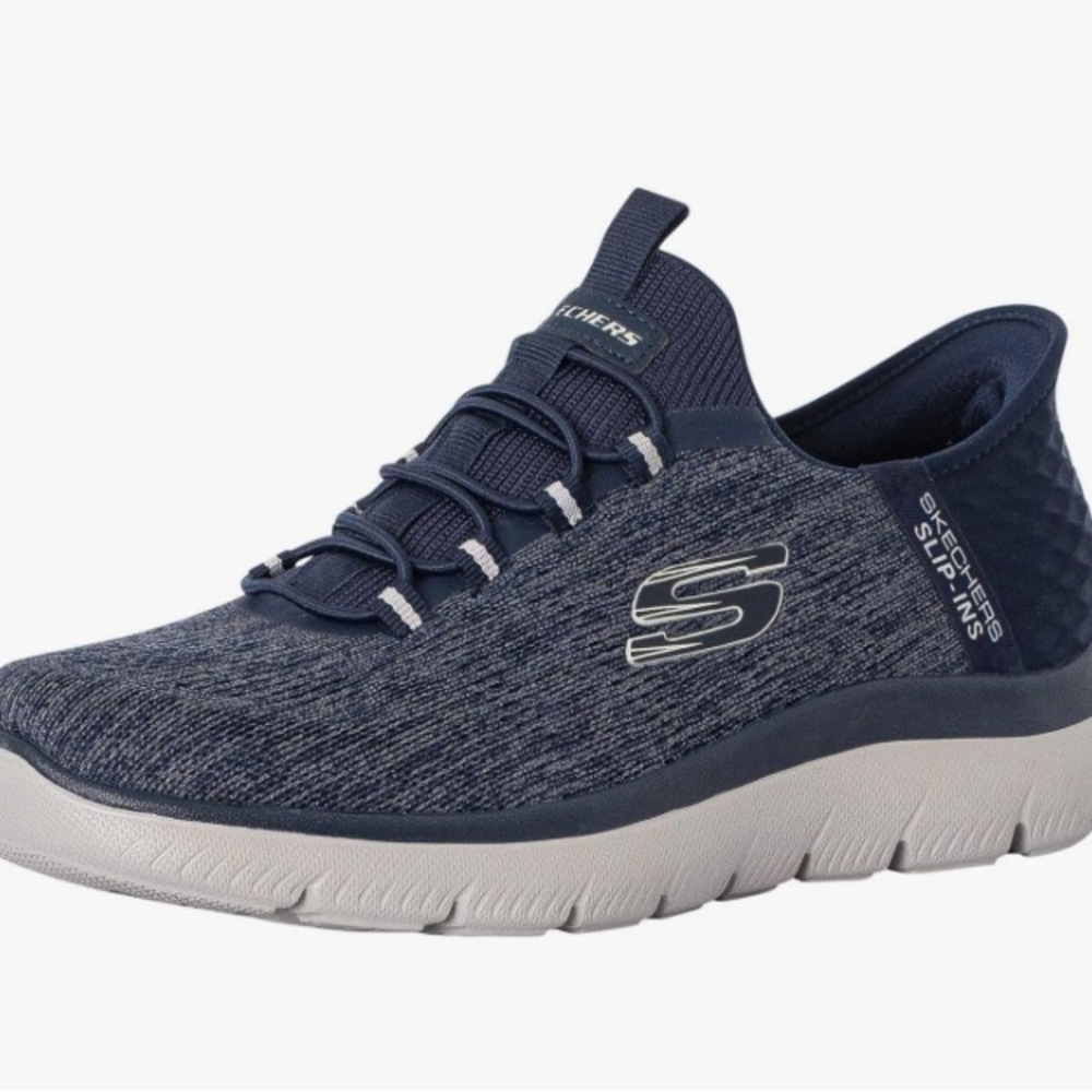 Skechers Dark Blue Knit Slip-On Shoes men’s size 13